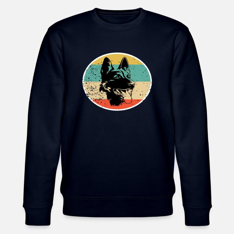 Schäferhund Hund Retro - Stanley/Stella Unisex Bio-Sweatshirt CHANGER  - Navy