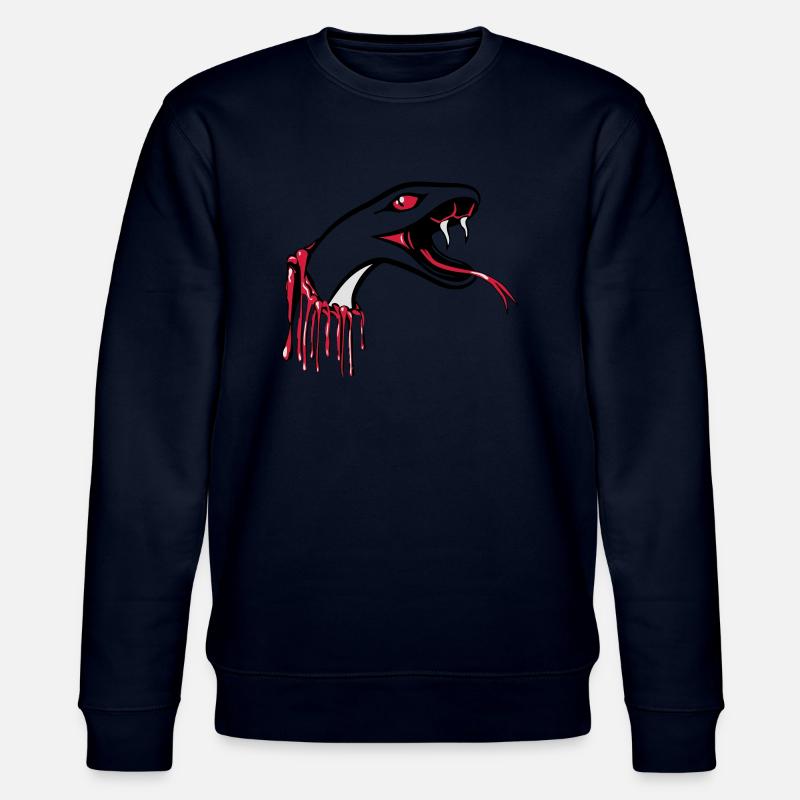Schlange blut cool - Stanley/Stella Unisex Bio-Sweatshirt CHANGER  - Navy