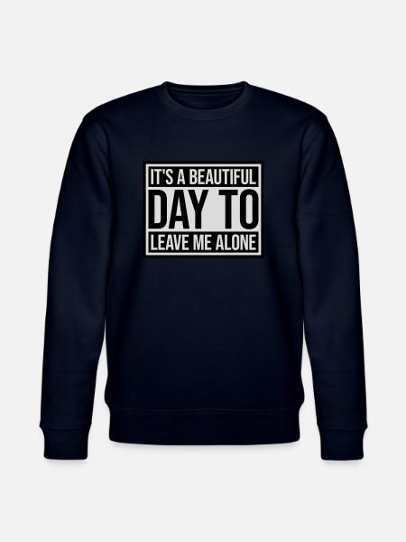 leave me alone day - Stanley/Stella Unisex Bio-Sweatshirt CHANGER  - Navy