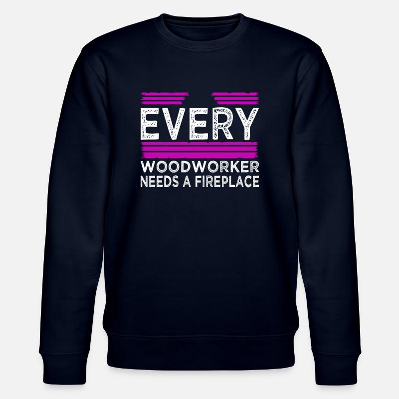 statement cool logging lumberjackwoodworking - Stanley/Stella Unisex Bio-Sweatshirt CHANGER  - Navy