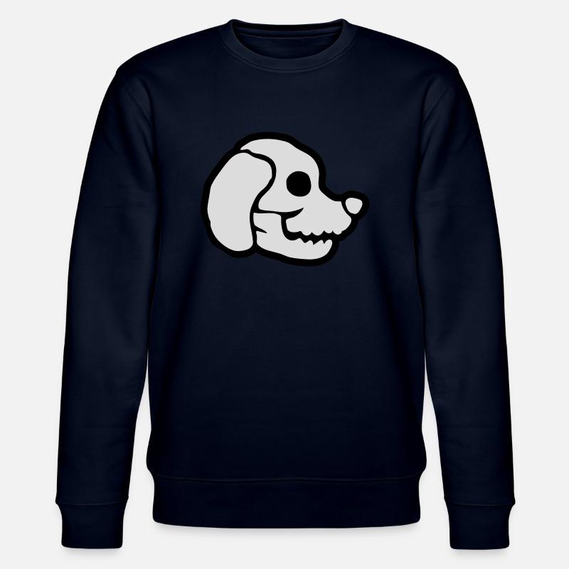 Chiens Crâne Halloween Squelette - Sweat bio CHANGER Stanley/Stella Unisexe - marine