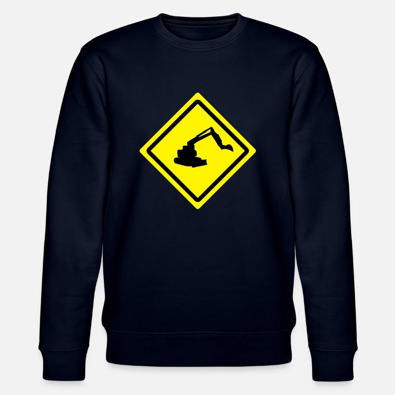 digger roadsign - Stanley/Stella Unisex Bio-Sweatshirt CHANGER  - Navy