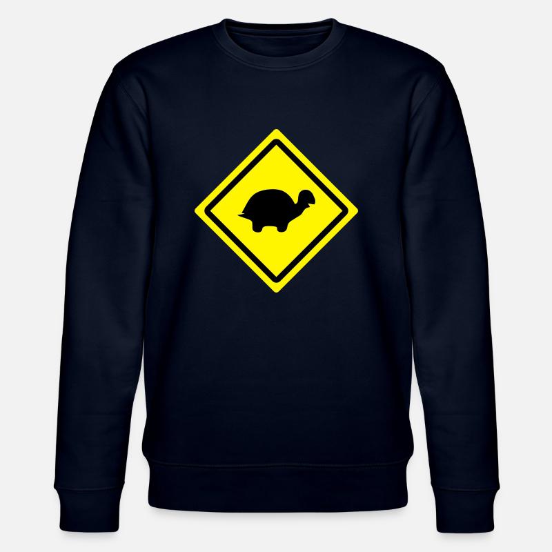 turtle roadsign - Stanley/Stella Unisex Bio-Sweatshirt CHANGER  - Navy