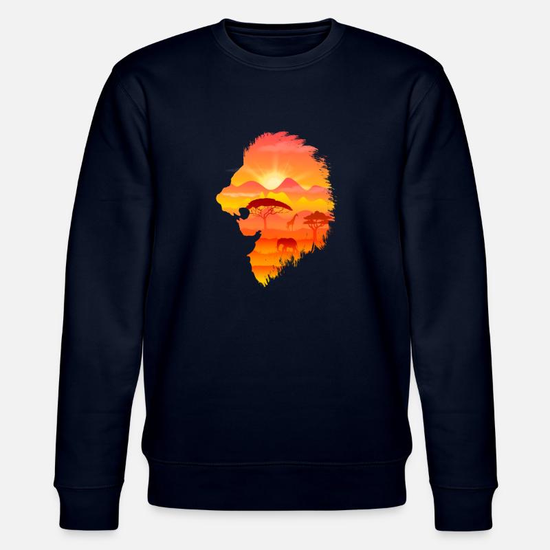 Lion Roi de la Savane - Sweat bio CHANGER Stanley/Stella Unisexe - marine