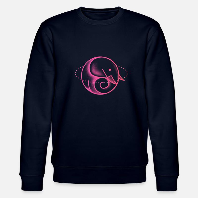 Elefant niedlich rosa - Stanley/Stella Unisex Bio-Sweatshirt CHANGER  - Navy