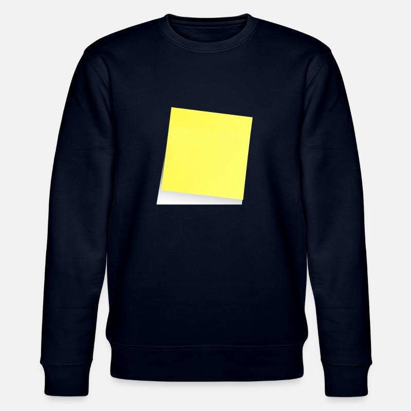 gelber Notizzettel , Klebezettel , sticky note - Stanley/Stella Unisex Bio-Sweatshirt CHANGER  - Navy