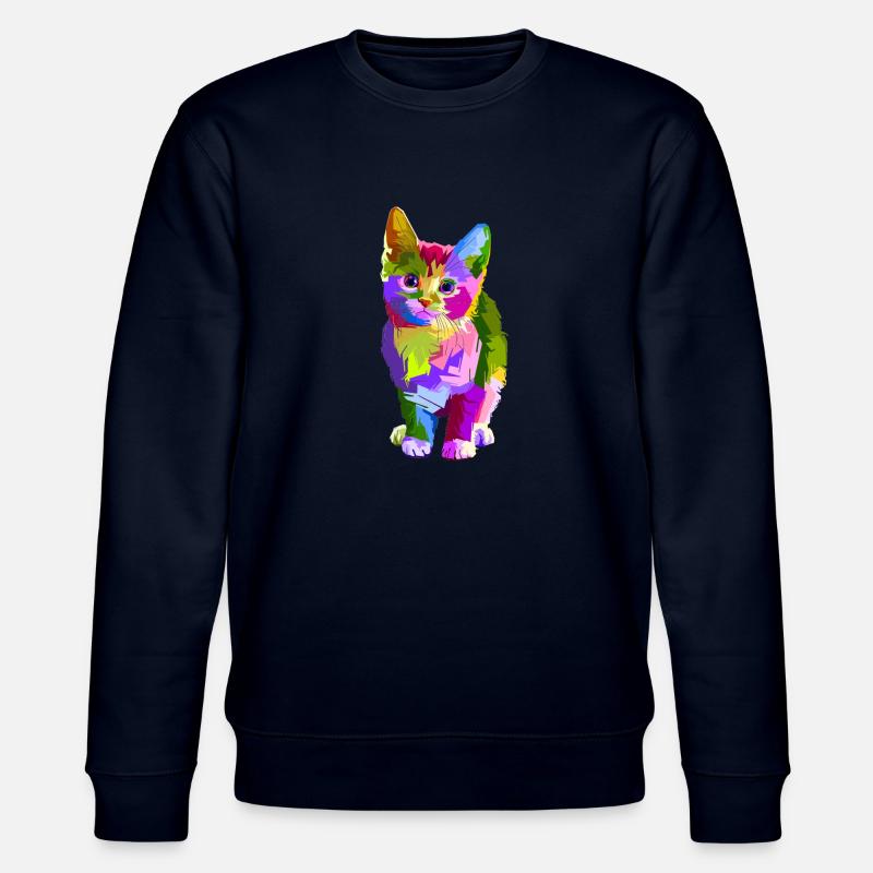 Bunte Katze - Stanley/Stella Unisex Bio-Sweatshirt CHANGER  - Navy