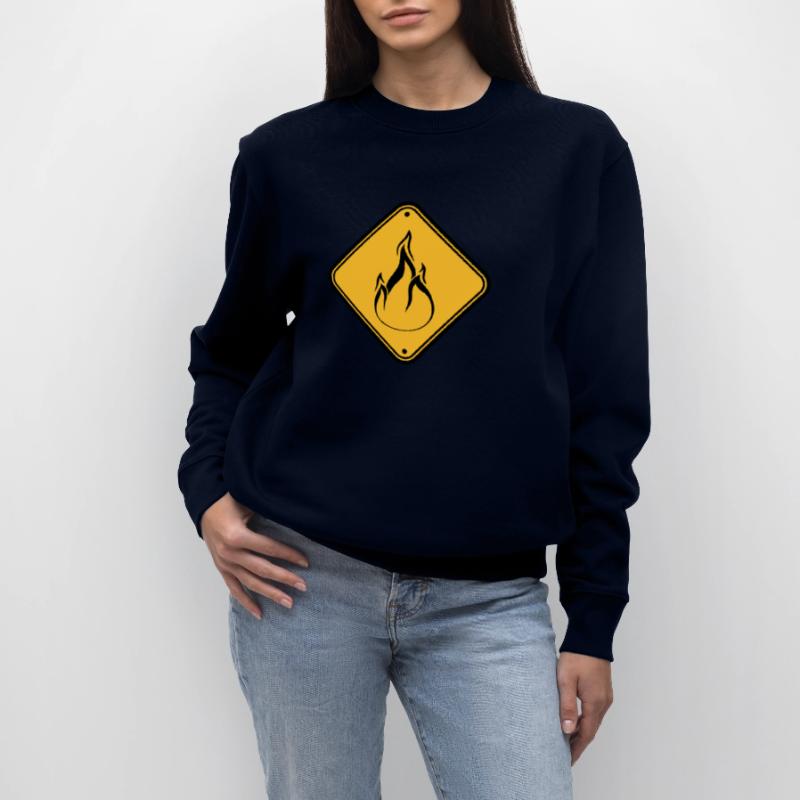 note shield warning caution caution hazard feu Stanley/Stella CHANGER Unisex Organic Sweatshirt
