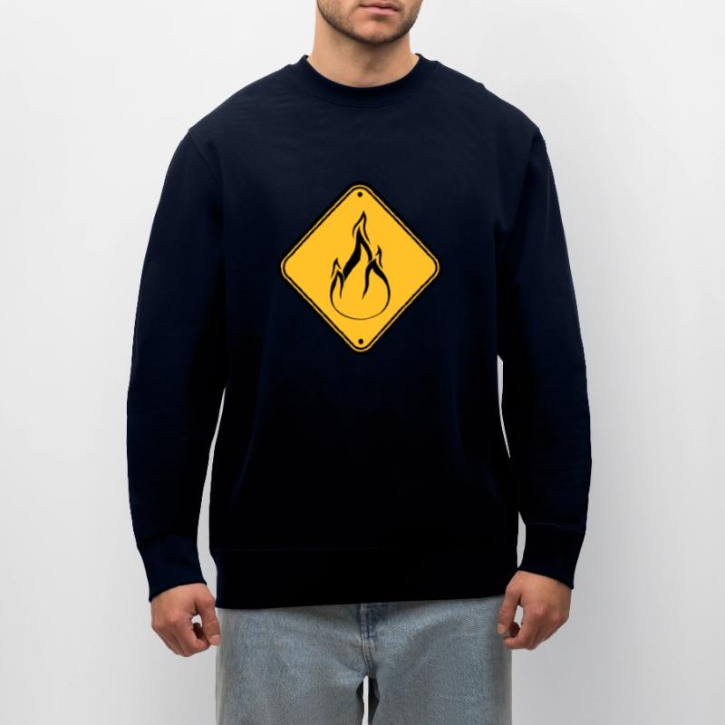 note shield warning caution caution hazard feu Stanley/Stella CHANGER Unisex Organic Sweatshirt