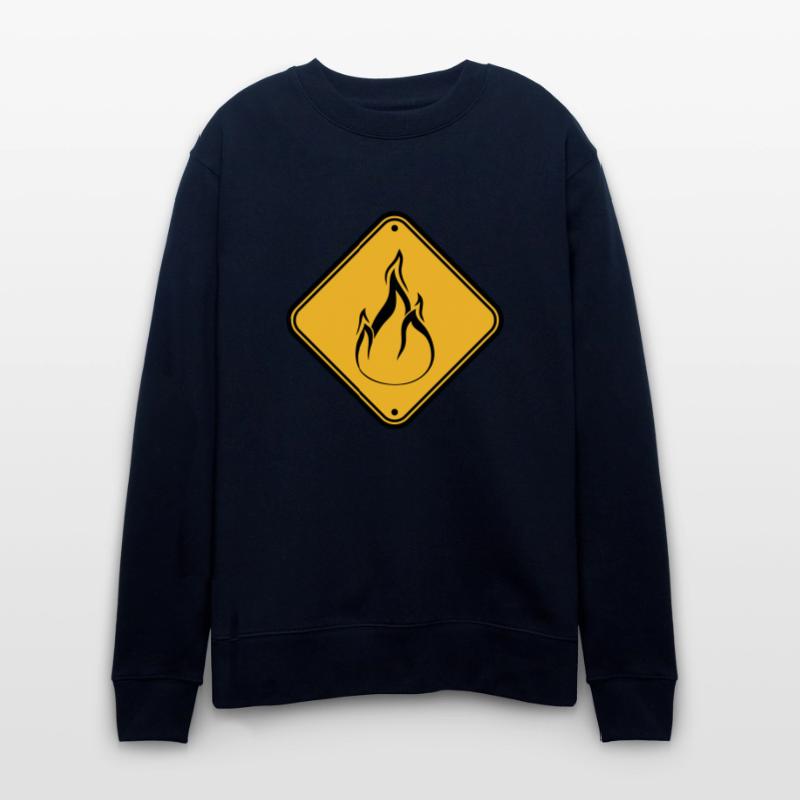 note shield warning caution caution hazard feu Stanley/Stella CHANGER Unisex Organic Sweatshirt