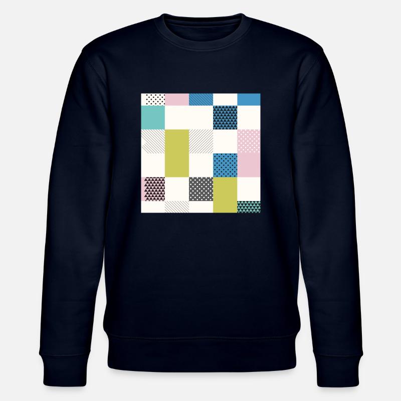 Abstrakte Kunst Quadrate - Stanley/Stella Unisex Bio-Sweatshirt CHANGER - Navy