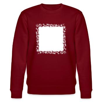 splitter zerbrochen umrandung rahmen kratzer risse - Stanley/Stella Unisex Bio-Sweatshirt CHANGER  - Burgunderrot - Vorne - Nik (191cm) & Marisol (170cm)