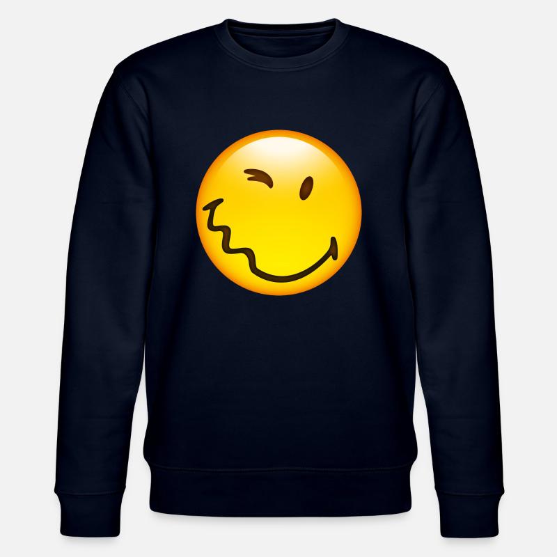 Smiley Glossy Happy - Stanley/Stella Unisex Bio-Sweatshirt CHANGER  - Navy