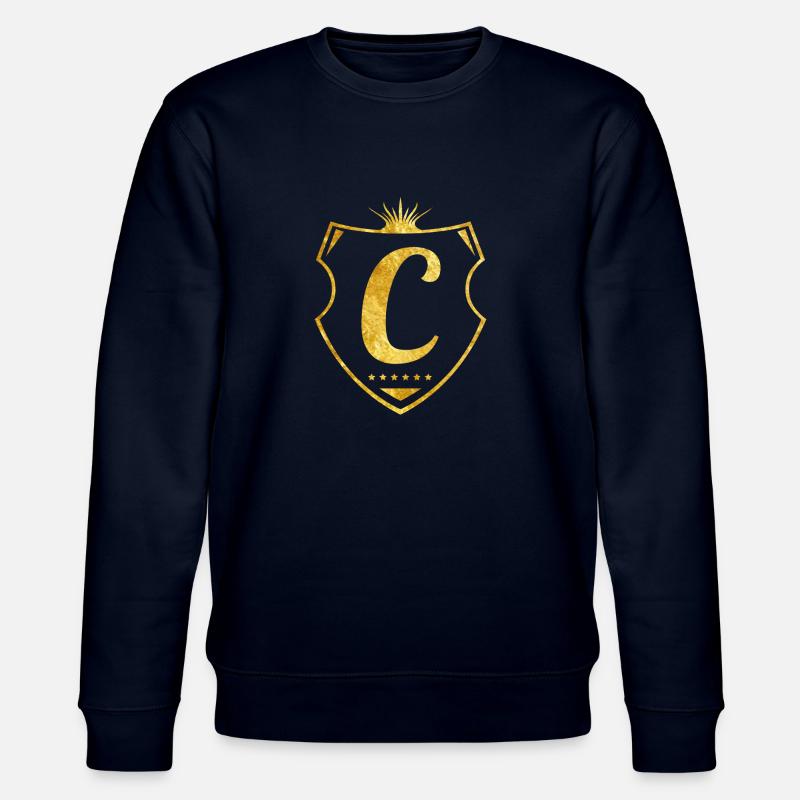 c lettre or - Sweat bio CHANGER Stanley/Stella Unisexe - marine