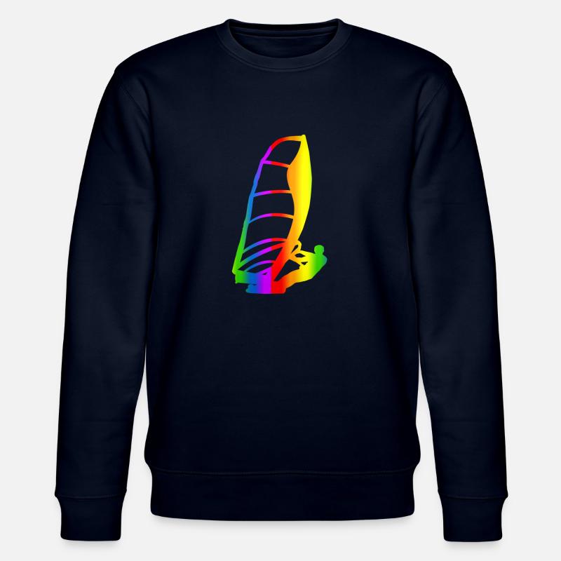 Bunter Windsurfen Regenbogen - Stanley/Stella Unisex Bio-Sweatshirt CHANGER  - Navy