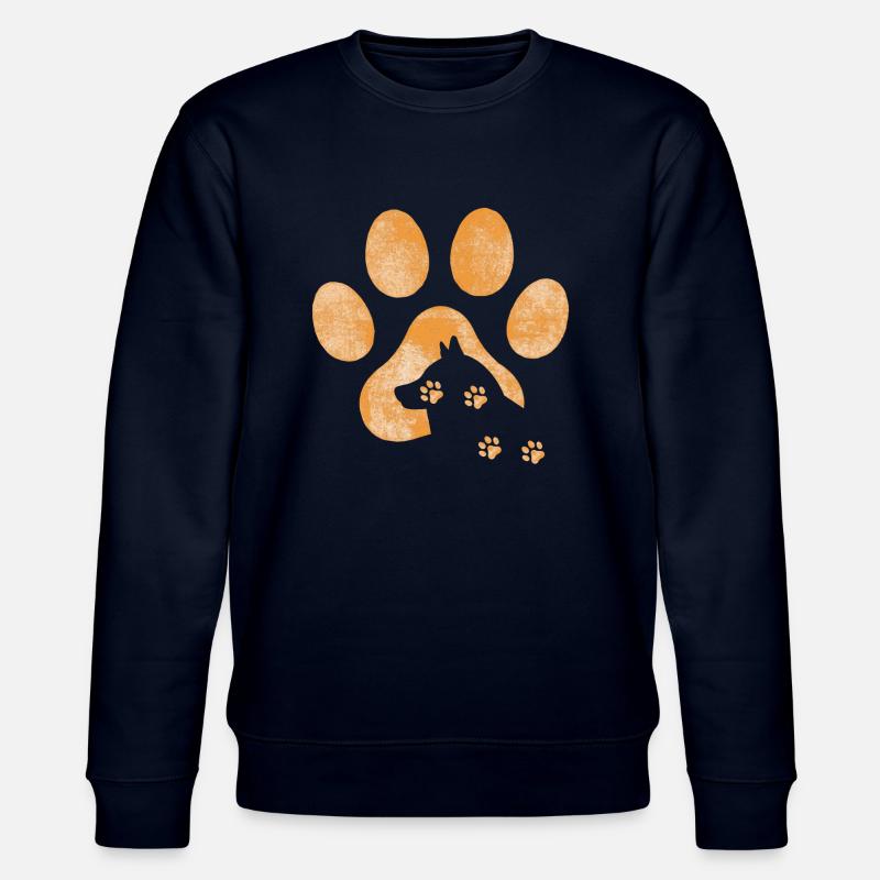 orange Malamute Pfote - Stanley/Stella Unisex Bio-Sweatshirt CHANGER  - Navy