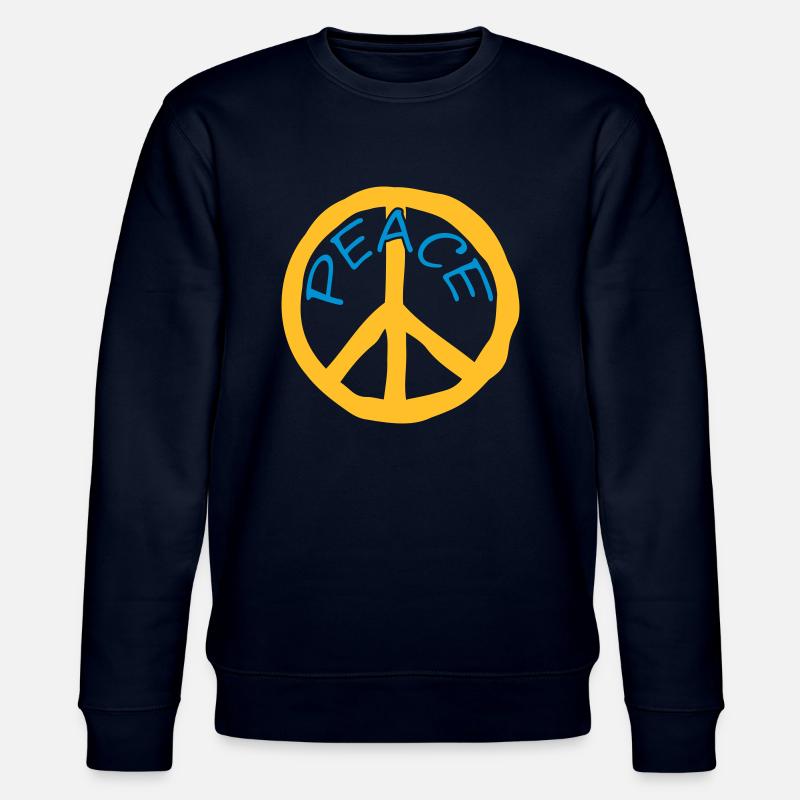 Symbole Paix Texte - Sweat bio CHANGER Stanley/Stella Unisexe - marine