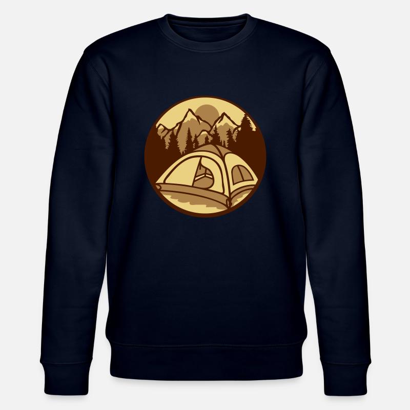 Berge Wald Camper draußen - Stanley/Stella Unisex Bio-Sweatshirt CHANGER - Navy