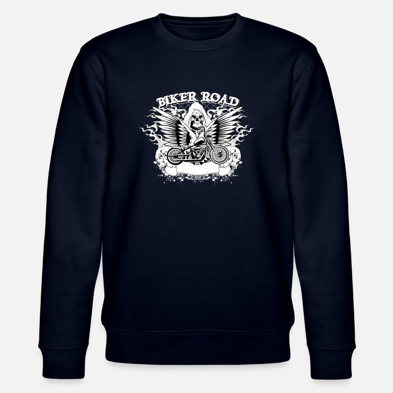 Biker Skull - Stanley/Stella Unisex Bio-Sweatshirt CHANGER  - Navy