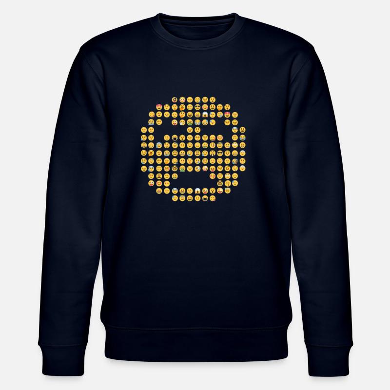 Trauriges Emoticon - Stanley/Stella Unisex Bio-Sweatshirt CHANGER  - Navy