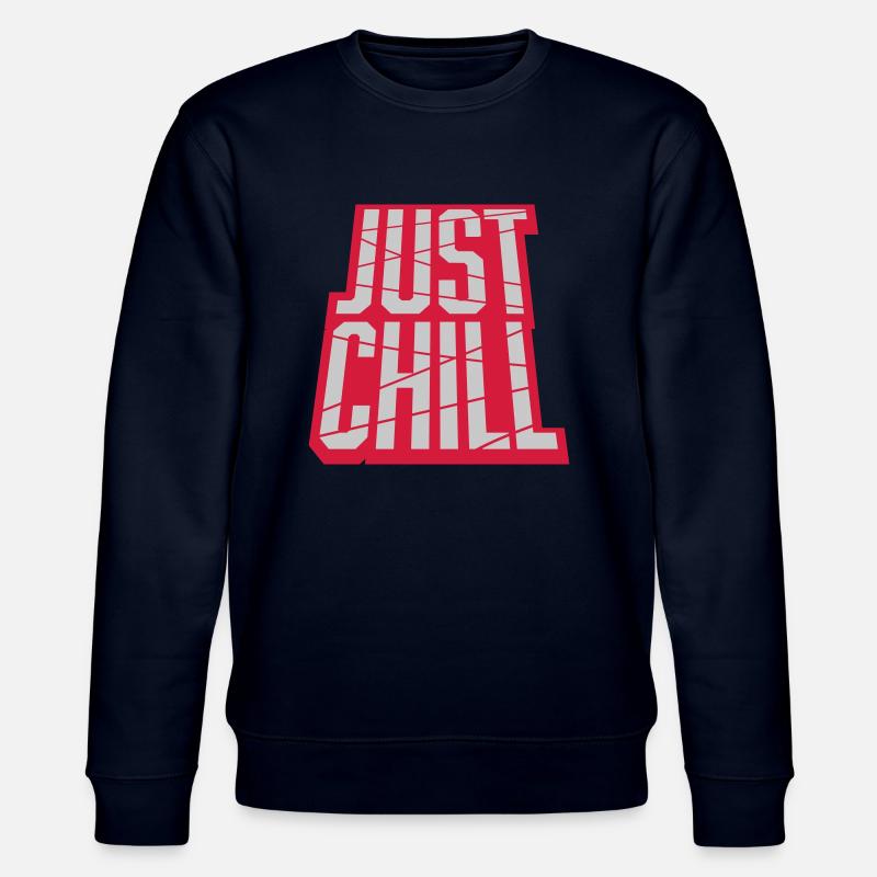 Just Chill Text Logo - Stanley/Stella Unisex Bio-Sweatshirt CHANGER  - Navy