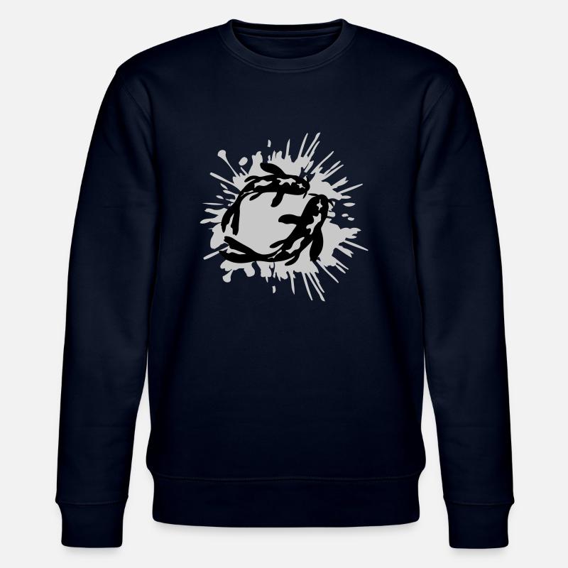 Farbklecks 2 Koi Fische - Stanley/Stella Unisex Bio-Sweatshirt CHANGER - Navy