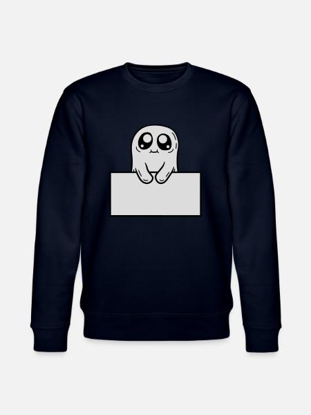Ghost Shows Shield Cartoon - Stanley/Stella CHANGER Unisex Organic Sweatshirt - navy