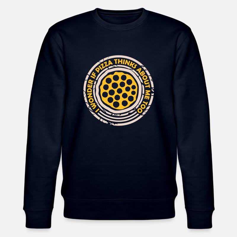pizza thinks about me - Stanley/Stella Unisex Bio-Sweatshirt CHANGER  - Navy