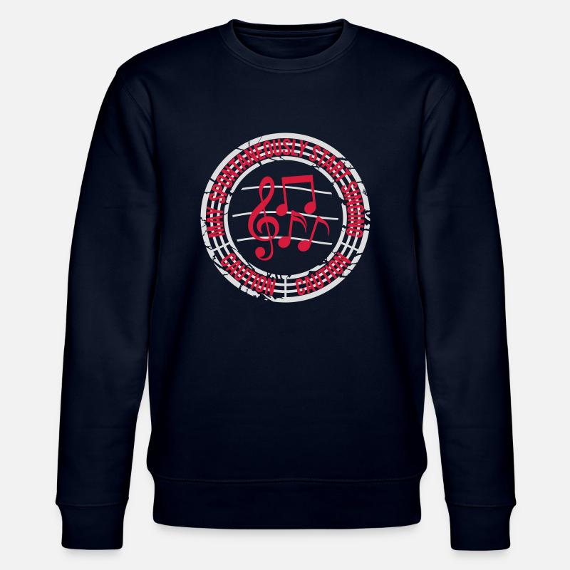 may spontaneously start singing - Stanley/Stella CHANGER Unisex Organic Sweatshirt - navy