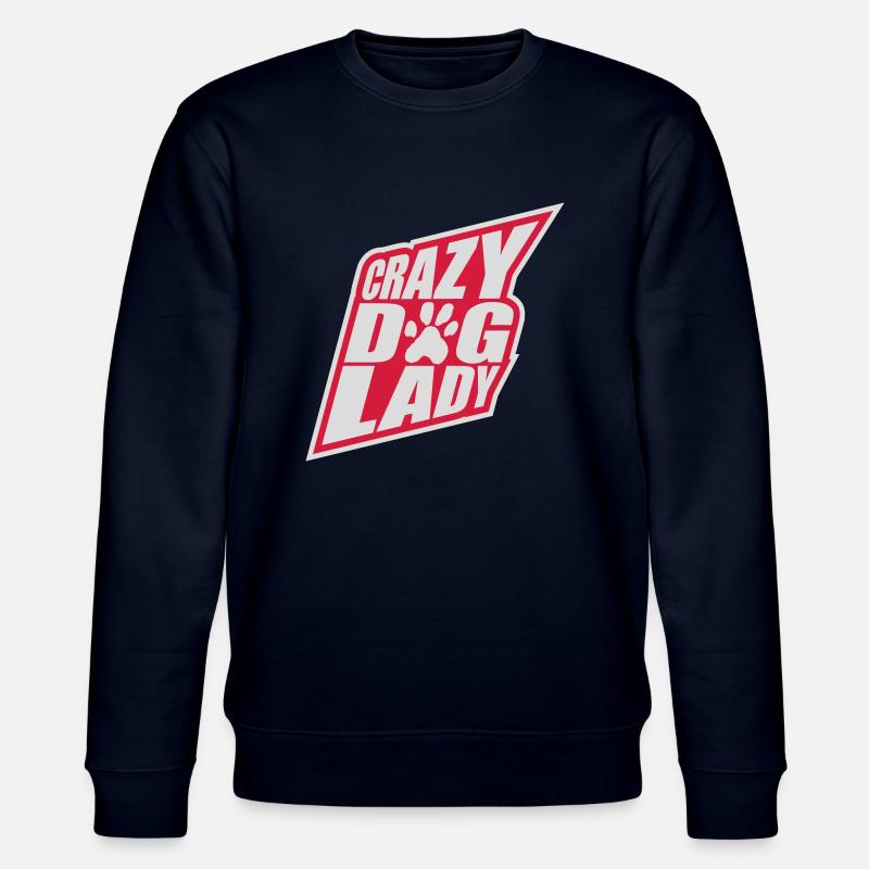 crazy dog lady Zitat - Stanley/Stella Unisex Bio-Sweatshirt CHANGER  - Navy
