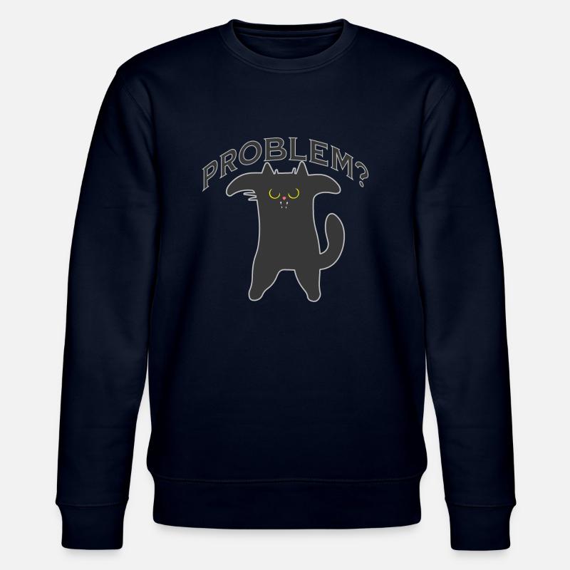 Katze Problem? - Katzenfreunde - Geschenk - Stanley/Stella Unisex Bio-Sweatshirt CHANGER  - Navy