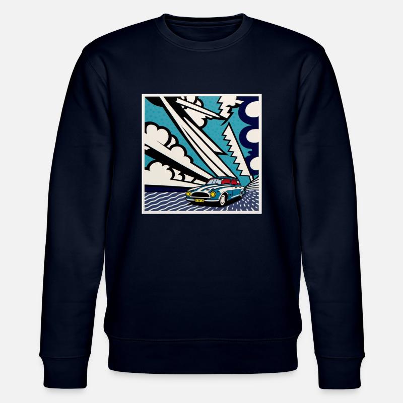 Comic Style Cadillac Geschenk - Stanley/Stella Unisex Bio-Sweatshirt CHANGER  - Navy