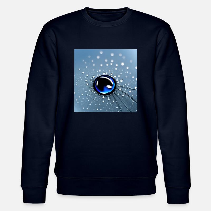 blue waterdrop - Stanley/Stella Unisex Bio-Sweatshirt CHANGER  - Navy
