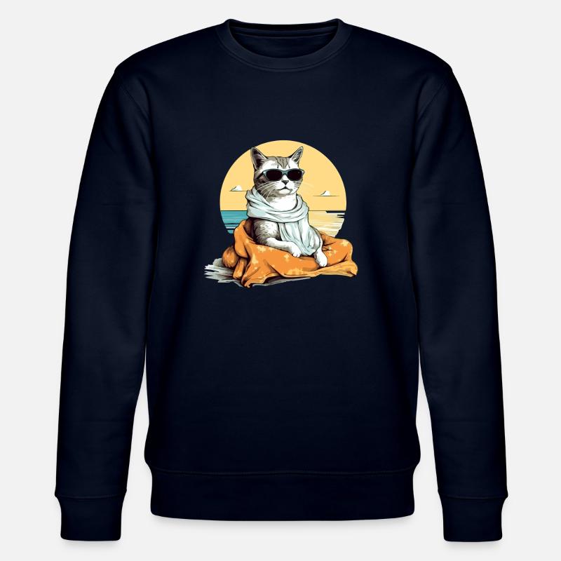 Jouk die Pascha-Katze - Stanley/Stella Unisex Bio-Sweatshirt CHANGER  - Navy