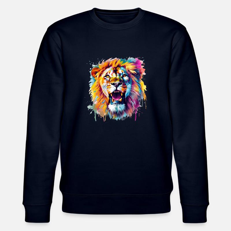 bunter Löwe - Stanley/Stella Unisex Bio-Sweatshirt CHANGER  - Navy