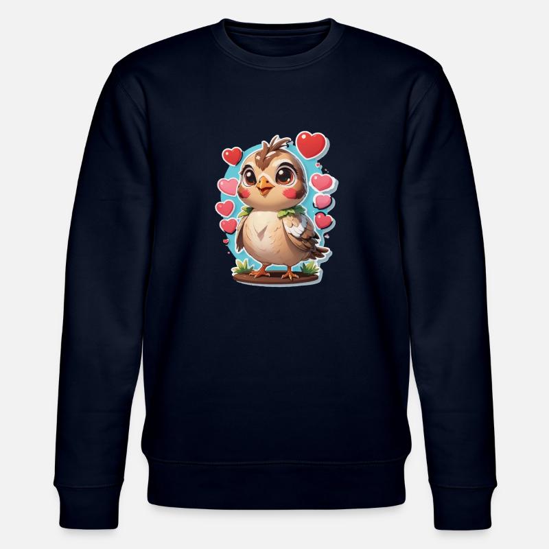 Vogel süß Herzen - Stanley/Stella Unisex Bio-Sweatshirt CHANGER  - Navy