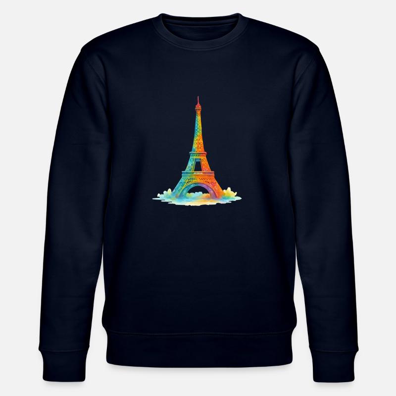 eiffelturm paris aquarell - Stanley/Stella Unisex Bio-Sweatshirt CHANGER  - Navy