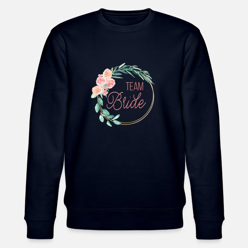 (spring_wreath_team_bride) - Stanley/Stella CHANGER Unisex Organic Sweatshirt - navy