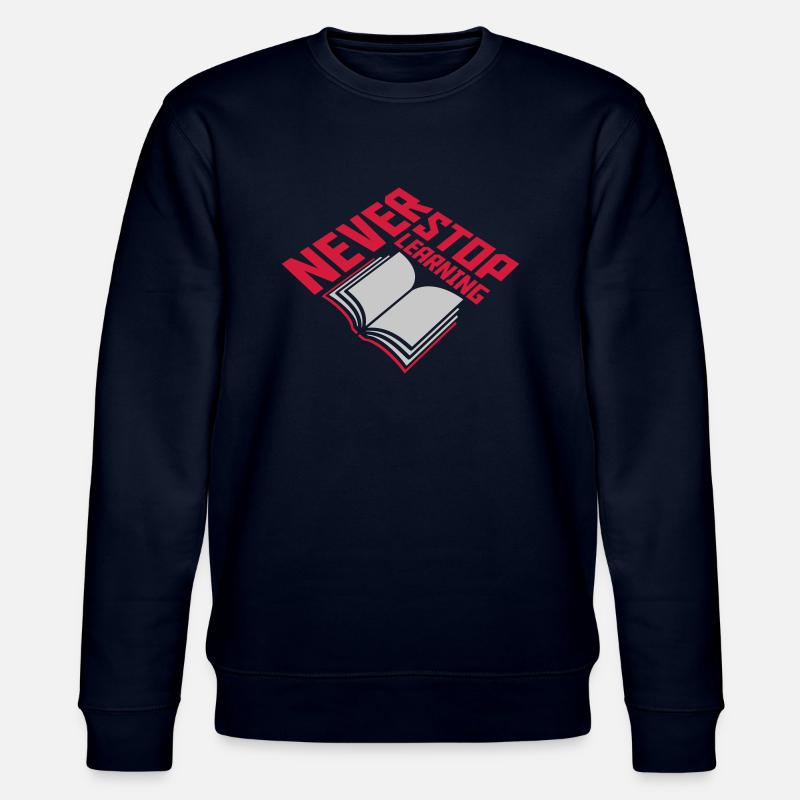 never stop learning Zitat - Stanley/Stella Unisex Bio-Sweatshirt CHANGER  - Navy