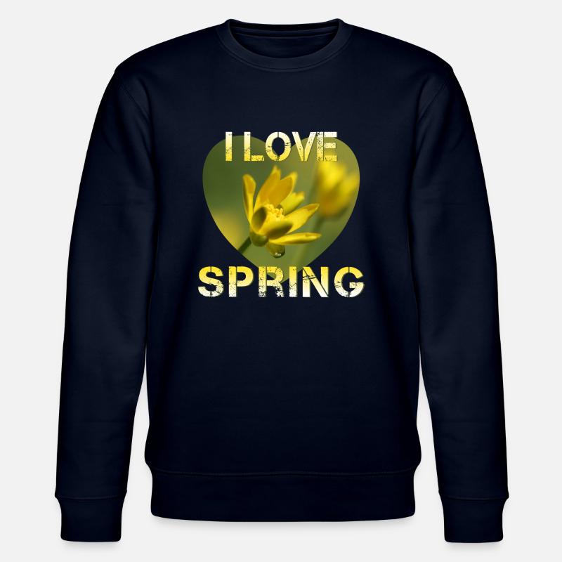 I love spring - Stanley/Stella Unisex Bio-Sweatshirt CHANGER  - Navy