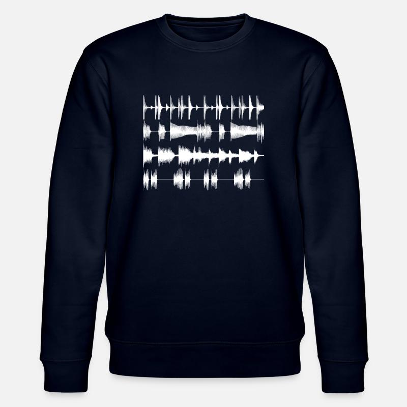 White waveforms - Sweat bio CHANGER Stanley/Stella Unisexe - marine