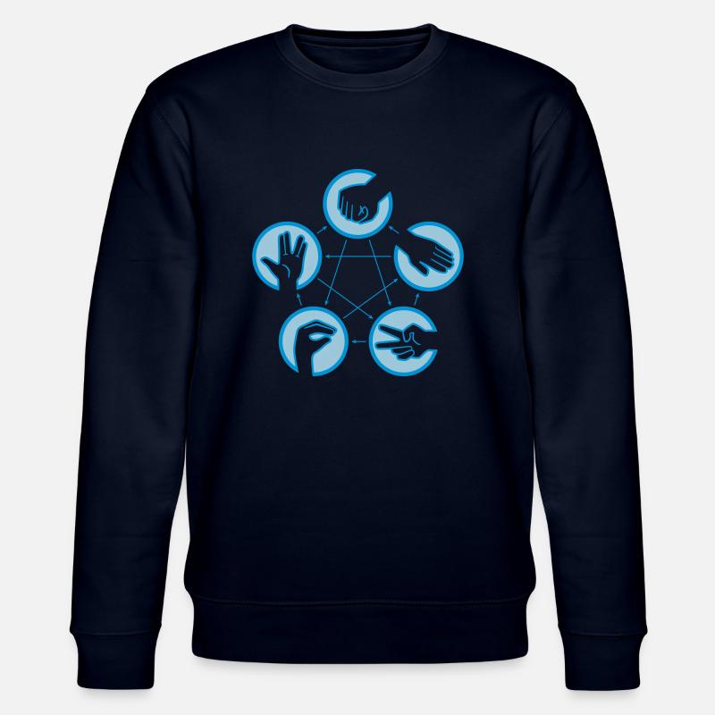 rock_paper_scissors_lizard - Stanley/Stella Unisex Bio-Sweatshirt CHANGER  - Navy