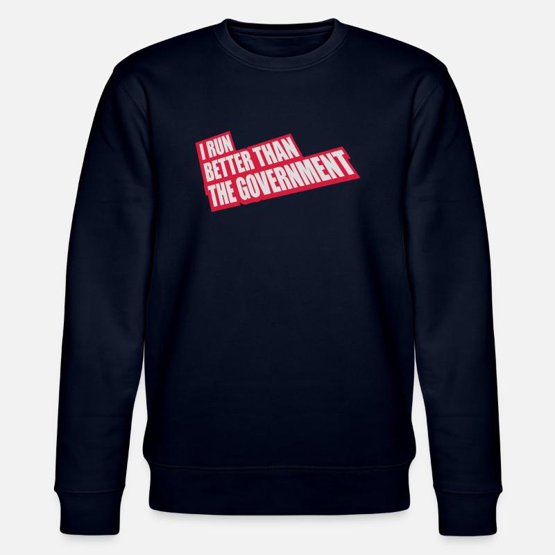 run better than government - Stanley/Stella Unisex Bio-Sweatshirt CHANGER  - Navy