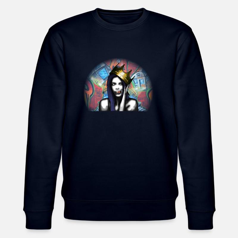 Königin von Graffiti von Custom - Stanley/Stella Unisex Bio-Sweatshirt CHANGER - Navy