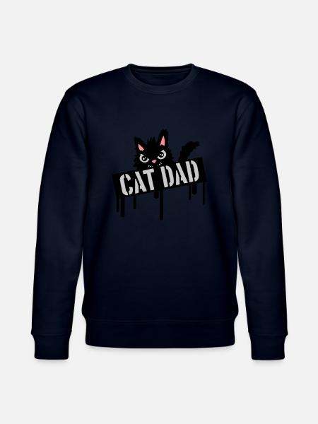 Cat Father Stamp Logo - Stanley/Stella CHANGER Unisex Organic Sweatshirt - navy