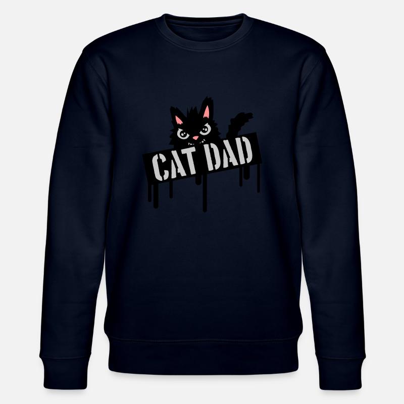 Katzen Vater Stempel Logo - Stanley/Stella Unisex Bio-Sweatshirt CHANGER  - Navy