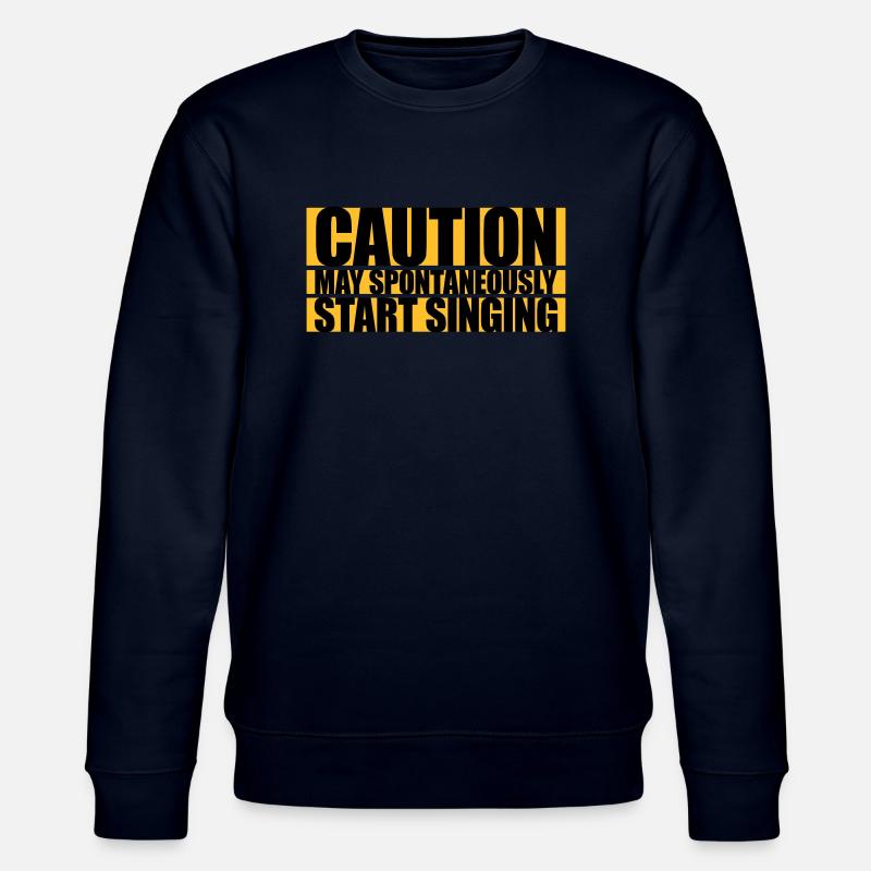 may spontaneously start singing - Stanley/Stella CHANGER Unisex Organic Sweatshirt - navy