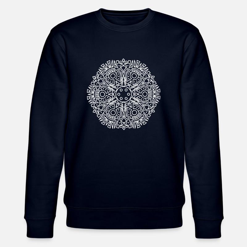 Maya Pattern - Stanley/Stella CHANGER Unisex Organic Sweatshirt - navy