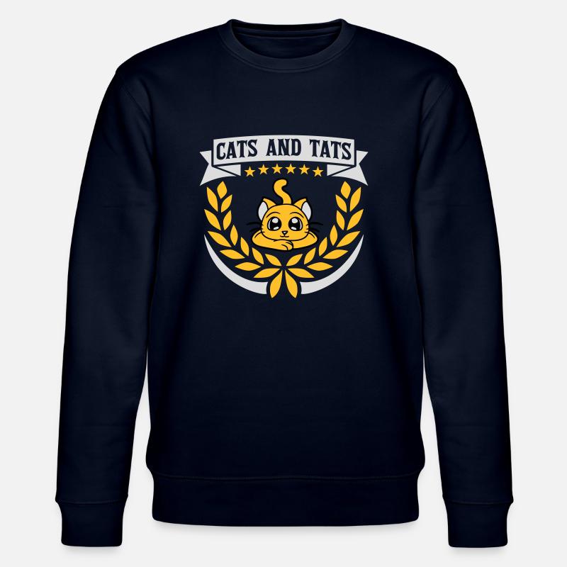 cats and tats Zitat - Stanley/Stella Unisex Bio-Sweatshirt CHANGER  - Navy