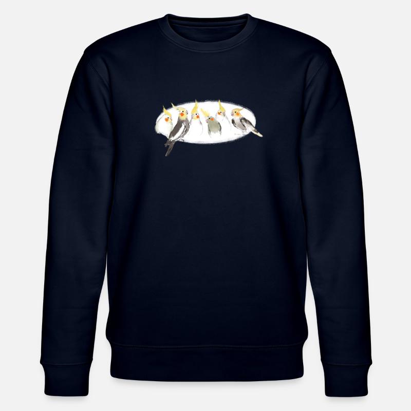 Cockatiels - Stanley/Stella CHANGER Unisex Organic Sweatshirt - navy